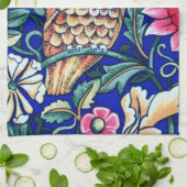 Linge De Cuisine William Morris Owl Tapestry, Beige et Cobalt Blue (Plié)
