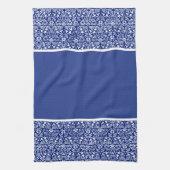 Linge De Cuisine William Morris Papier floral bleu et blanc (Vertical)