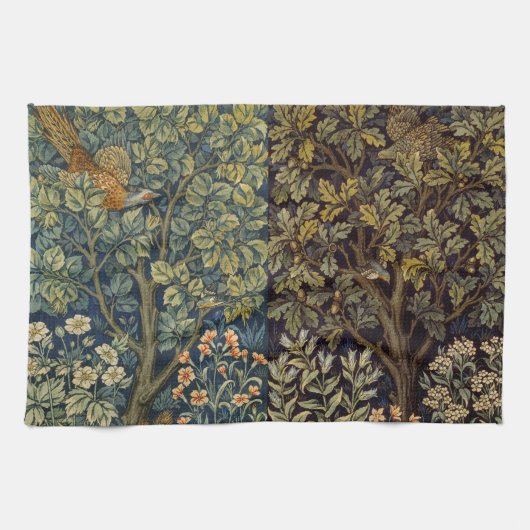 Linge De Cuisine William Morris Pheasant Bird Tree Flower (Horizontal)