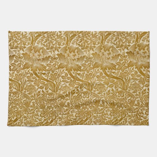 Linge De Cuisine William Morris Rose & chardon Floral Golden (Horizontal)