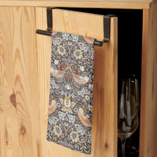 Linge De Cuisine William Morris Strawberry Thief Charbon de bois Oc