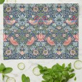 Linge De Cuisine William Morris Strawberry Thief Corail Marine (Plié)
