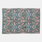 Linge De Cuisine William Morris Strawberry Thief Corail Marine (Horizontal)