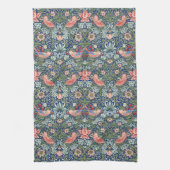 Linge De Cuisine William Morris Strawberry Thief Corail Marine (Vertical)