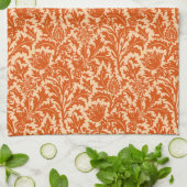 Linge De Cuisine William Morris Thistle Damask, Mandarin Orange (Plié)