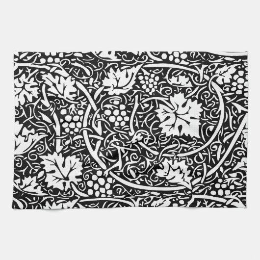 Linge De Cuisine William Morris Vin de raisin noir blanc (Horizontal)