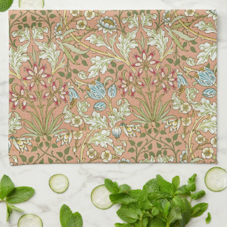 Linge De Cuisine William Morris Vintage Rose Bleu Blanc Vert