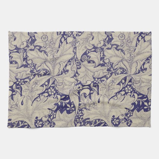 Linge De Cuisine William Morris Wallflower bleu damas floral (Horizontal)