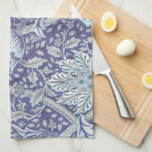 Linge De Cuisine William Morris Windrush fleurs bleues (Quart Plié)