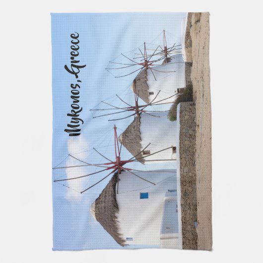 Linge De Cuisine Windmills, Mykonos, Grèce (Vertical)