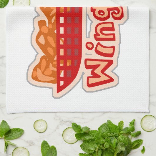 Linge De Cuisine Wingman effronté d'aile de poulet (Plié)