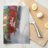 Linge De Cuisine Winter Corgi Caravan Christmas Adventure (Quart Plié)