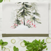Linge De Cuisine Winter Forest Watercolor Christmas (Plié)