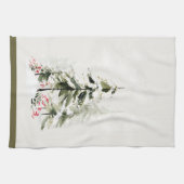 Linge De Cuisine Winter Forest Watercolor Christmas (Horizontal)