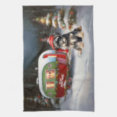Linge De Cuisine Winter Schnauzer Caravan Christmas Adventure (Vertical)