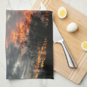 Linge De Cuisine Winter Sunset Nature Paysage Photographie (Quart Plié)