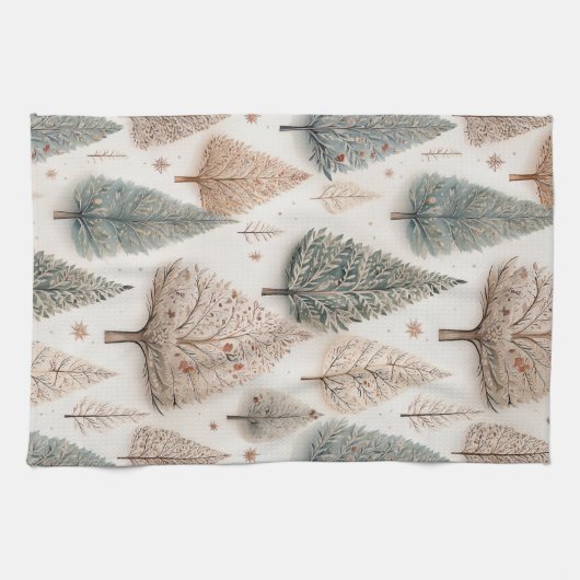 Linge De Cuisine Winter Trees - Rustic Holiday Forest (1) (Horizontal)