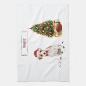 Linge De Cuisine Wire Haired Jack Russell Funny Christmas Chien (Vertical)