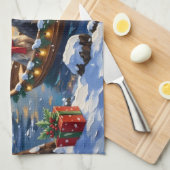 Linge De Cuisine Wirehaired Pointing Griffon Christmas Boat Holiday (Quart Plié)