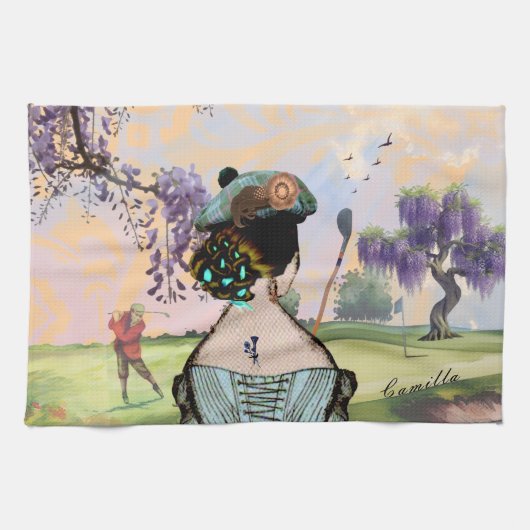 Linge De Cuisine Wisteria Sunrise Golfer's Towel (Horizontal)