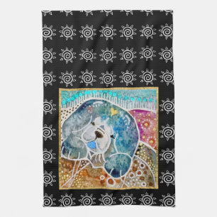 Linge De Cuisine WOBBLE-ROCK Chow chien aquarelle batik crate