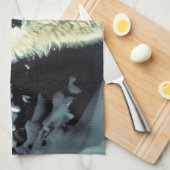 Linge De Cuisine Wolf Dans La Neige (Quart Plié)