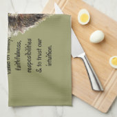 Linge De Cuisine Wolf totem Inspirational Spirit Guide Animal (Quart Plié)