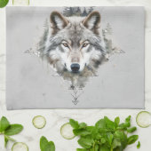 Linge De Cuisine Wolf Wolf Nature animale Art de la faune (Plié)