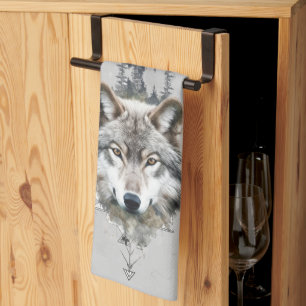 Linge De Cuisine Wolf Wolf Nature animale Art de la faune