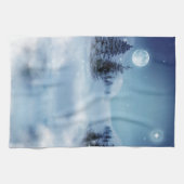 Linge De Cuisine Wonderland d'hiver de nuit (Horizontal)