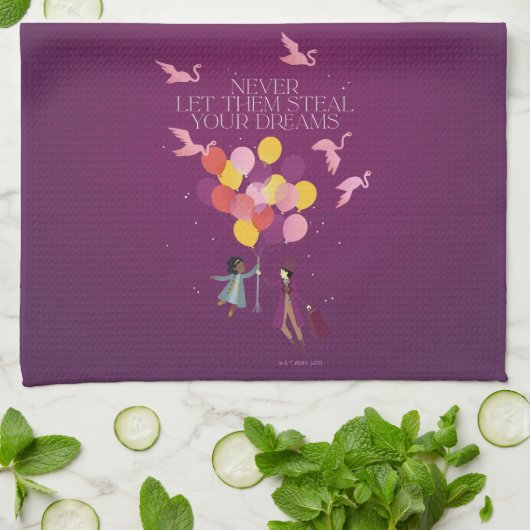 Linge De Cuisine Wonka "Ne les laissez jamais voler vos rêves" (Plié)