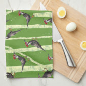 LINGE DE CUISINE WOODPECKER DANS LES ARBRES MOTIF (Quart Plié)