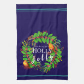 Linge De Cuisine Wreath Holly Jolly (Vertical)