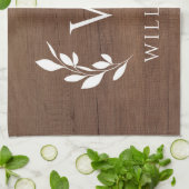 Linge De Cuisine Wreath Wood Initial Monogramme Nom (Plié)