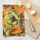 Linge De Cuisine Wrens dans le jardin d'anémones jaunes (Quart Plié)
