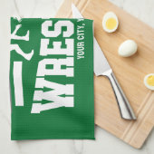 Linge De Cuisine Wrestler AJOUTER LE NOM École Athlète Équipe de lu (Quart Plié)