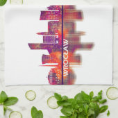 Linge De Cuisine Wroclaw Pologne Skyline (Plié)