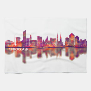 Linge De Cuisine Wroclaw Pologne Skyline