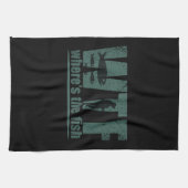 Linge De Cuisine WTF où est le poisson la pêche amusante (Horizontal)