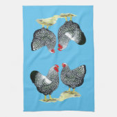 Linge De Cuisine Wyandottes Paire en argent (Vertical)