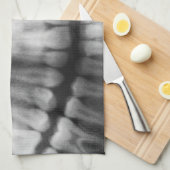 Linge De Cuisine X-Ray Teeth Bouche sourire noir et blanc (Quart Plié)