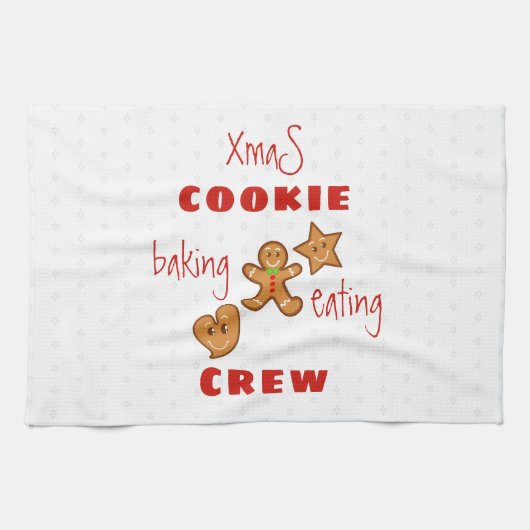 Linge De Cuisine XmaS Cookie Baking&Eating Crew-Red Text (Horizontal)
