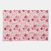 Linge De Cuisine  XOXO & Always Be Mine Pink & Red (Horizontal)