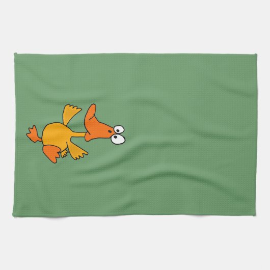 Linge De Cuisine XX bande dessinée drôle de canard de danse (Horizontal)