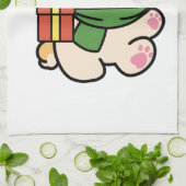 Linge De Cuisine Yappy Howlidays - Jote Christmas Dog Cartoon (Plié)