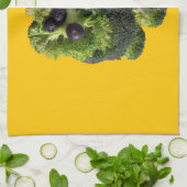 Linge De Cuisine Yellow dog kitchen towel. (Plié)