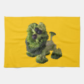 Linge De Cuisine Yellow dog kitchen towel. (Horizontal)