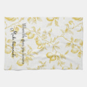 Linge De Cuisine Yellow Fruit Lemons Make Lemonade (Horizontal)