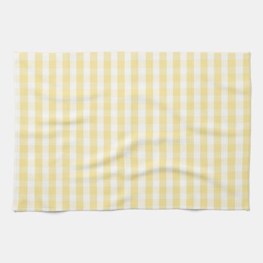 Linge De Cuisine Yellow Gingham kitchen towel (Horizontal)