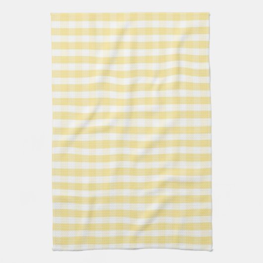 Linge De Cuisine Yellow Gingham kitchen towel (Vertical)